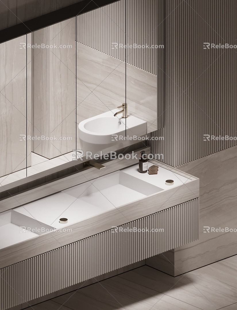 Modern bathroom cabinet 3d model