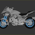 Modern motorcycle two-wheeled motorcycle off-road motorcycle road racing motorcycle 3d model