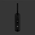 Sleek Modern Black Headphone Speaker With Digital Display And Connecting Cable 3d model