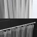Bathroom Accessories Gray White Shower Curtain Modern Waterproof Bathroom Decor