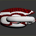 Futuristic Red And White Aerodynamic Drone With Shiny Propellers And Modern Design