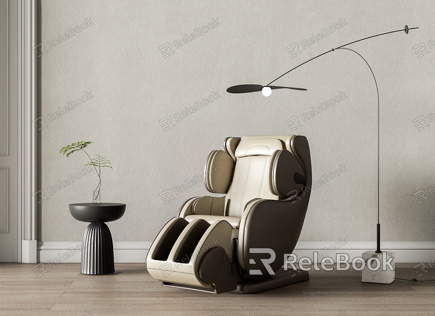 Modern massage chair floor lamp corner table model