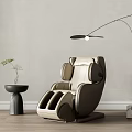 Modern Design Massage Chair with Floor Lamp Green Plant and Small Table in Indoor Setting