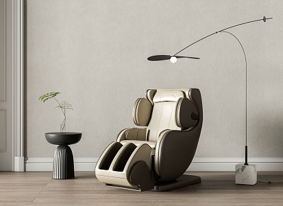 Modern massage chair floor lamp corner table 3d model