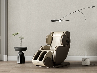 Modern massage chair floor lamp corner table 3d model