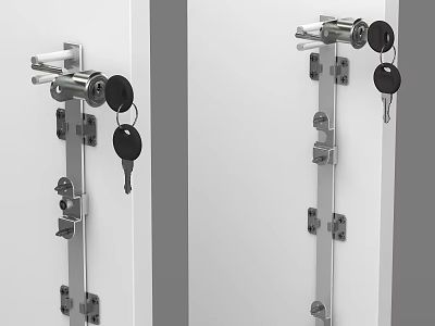 Stainless Steel Door Lock Hardware With Key And Secure Lock Body Design 3d model