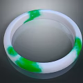 White And Green Jade Bracelet For Women Fashion Accessory With Elegant Design