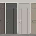 Modern Flush Doors with Various Panel Designs Wood Tones and Metal Handles