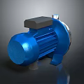 Blue Industrial Electric Motor With Fan Housing And Stable Base Equipment