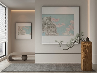 New Chinese Decorative Painting 3d model