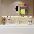 Modern Bathroom Vanity Cabinet With Mirror Sink Faucet Lighting And Storage Design