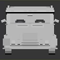 White Armored Military Vehicle Model With Badge Windows and Roof Structure