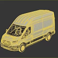 White Cargo Van With Modern Sleek Body Black Tinted Windows And Alloy Wheels