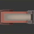 Red Storage Box With Red Latches And Gray Reinforced Corner Parts