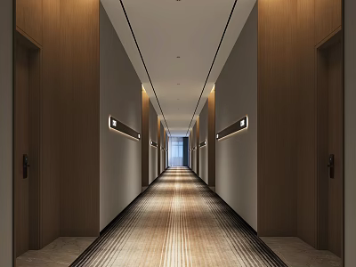 Modern Hotel Aisle 3d model