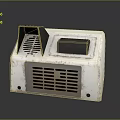 Vintage Computer Case With Weathered White Finish Retro Design And Ventilation Grilles