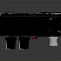 Black Industrial Electrical Device With Yellow Plugs And Weatherproof Enclosure