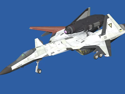 Fighter Jet Sleek White Camouflage Featuring Sharp Nose Cockpit And Twin Engines 3d model