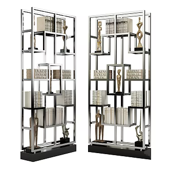 Vintage Storage Cabinet Shelf Bookshelf Closet Shelf Decoration 3d model