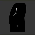 Black Furniture Table Clock With Modern Numeric Dial And Sleek Design