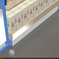 Multilayer Household Storage Cabinet With Shelves Compartments And Blue Frame Structure