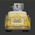 Yellow VB Model Truck With Roof Equipment And Front Plow Design