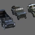 Vintage Military Vehicles Collection Featuring Truck Jeep And Classic Car Models