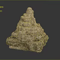 3D Rock Pile Model Natural Stone Stacked Structure Rough Textured Surface 3d model