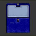 Blue Computer Storage Case With Open Lid And Internal Compartments Secure Lock Design 3d model