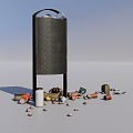 trash can 3d model