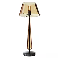 Modern Table Lamp With Transparent Lampshade And Sleek Metal Stand Design