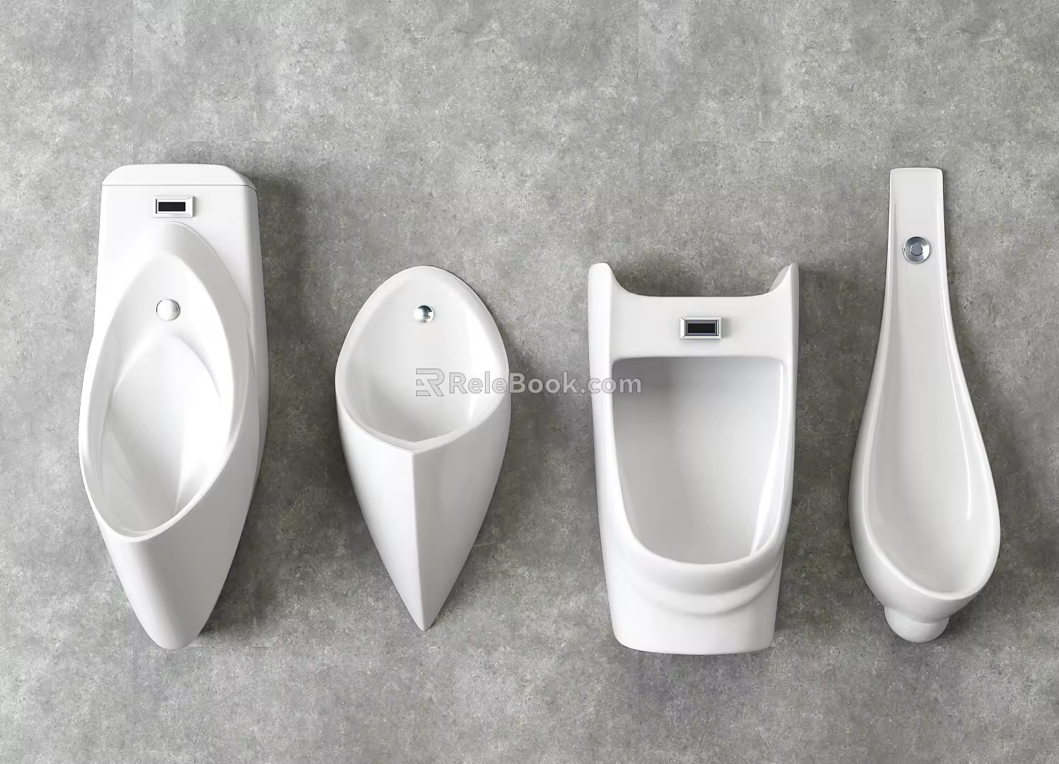 Modern urinal pool 3d model