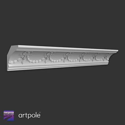 Ornamental Carved Architectural Component For Home Decoration With Intricate Floral Patterns 3d model