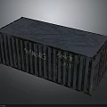 Shipping Container With WANG SHIPPING 1993 Lettering And Metal Structure