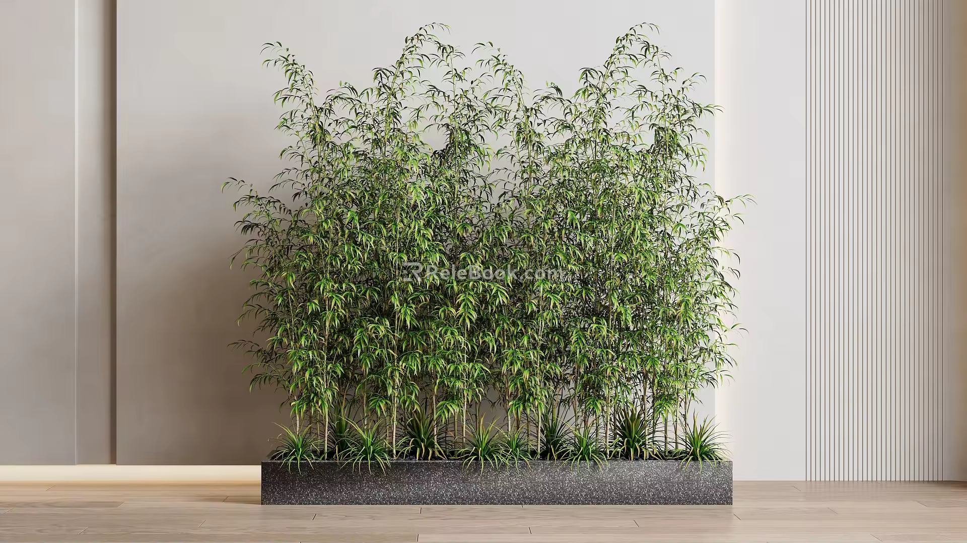 New Chinese Style Bamboo Landscape Combination 3d model