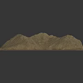 Detailed Mountainous Terrain Model Showcasing Rugged Texture And Natural Elevation Features