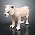 Realistic 3D Lion Cub Character Model With Detailed Fur And Expressive Face