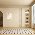 Middle ancient background wall 3d model
