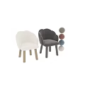 Soft Plush Children's Chair With Wooden Legs Armrests And Color Options