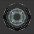 Circular Mechanical Structure Design With Radiant Center And Layered Rings