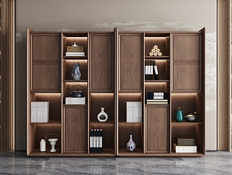 New Chinese Bookcase 3d model