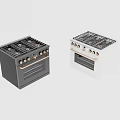 Stylish Black And White Gas Range Ovens Modern Design For Kitchen Cooking Appliances