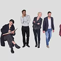 Many characters 3d model