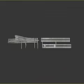 Metal Curved And Long Strip Equipment Parts For Mechanical Construction With Black Background Reflective Effect