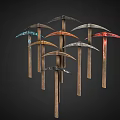 pickaxe sickle pickaxe farm tool knife axe 3d model