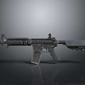 Modern Military Assault Rifle With Tactical Barrel Magazine And Scope Design