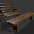 Natural Wooden Table and Chair Set with Simple Design for Home Living Space