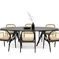 Quiet table and chair combination 3d model