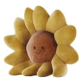 Cute Plush Stuffed Dolls with Mushroom Maple Leaf Acorn Sunflower Shapes and Smiling Faces