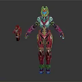 Detailed Sci Fi Armored Character And Small Creature Companion 3d model